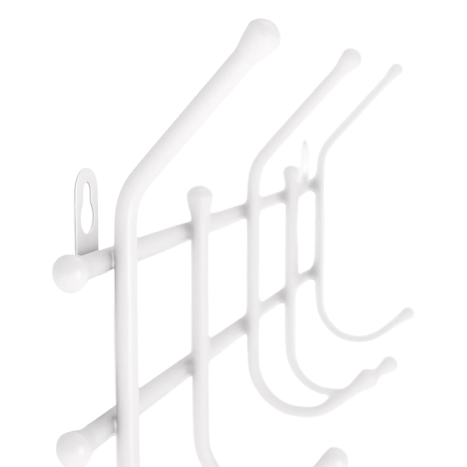 Вешалка настенная металлическая на 5 крючков, белая